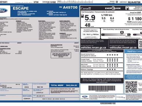Used 2022 Ford Escape Titanium AWD/4WD image 50