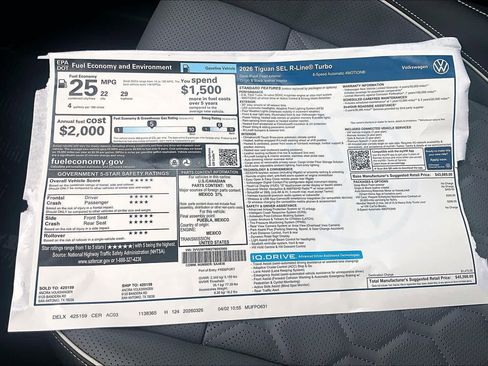 New 2026 Volkswagen Tiguan SEL R-Line AWD/4WD image 22