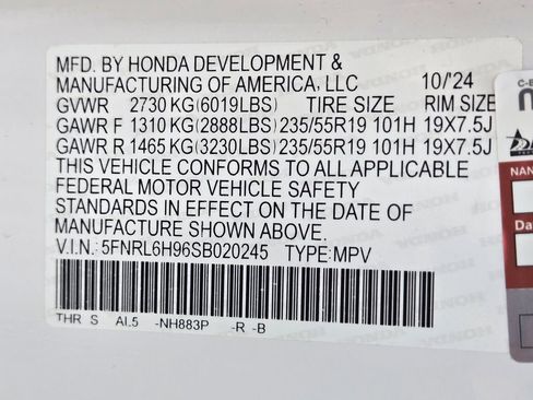 Certified 2025 Honda Odyssey Elite image 35