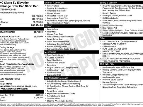 New 2026 GMC Sierra EV Elevation w/ Premium Package AWD/4WD image 32