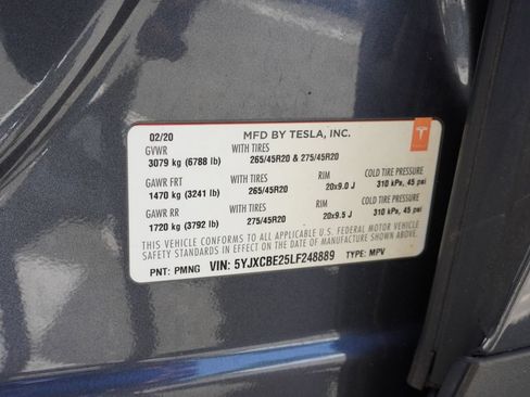 Used 2020 Tesla Model X Long Range AWD/4WD image 51