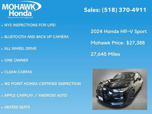 Certified 2024 Honda HR-V Sport image 8