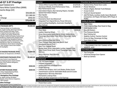 Used 2017 Audi Q7 3.0T Prestige w/ Prestige Package image 38