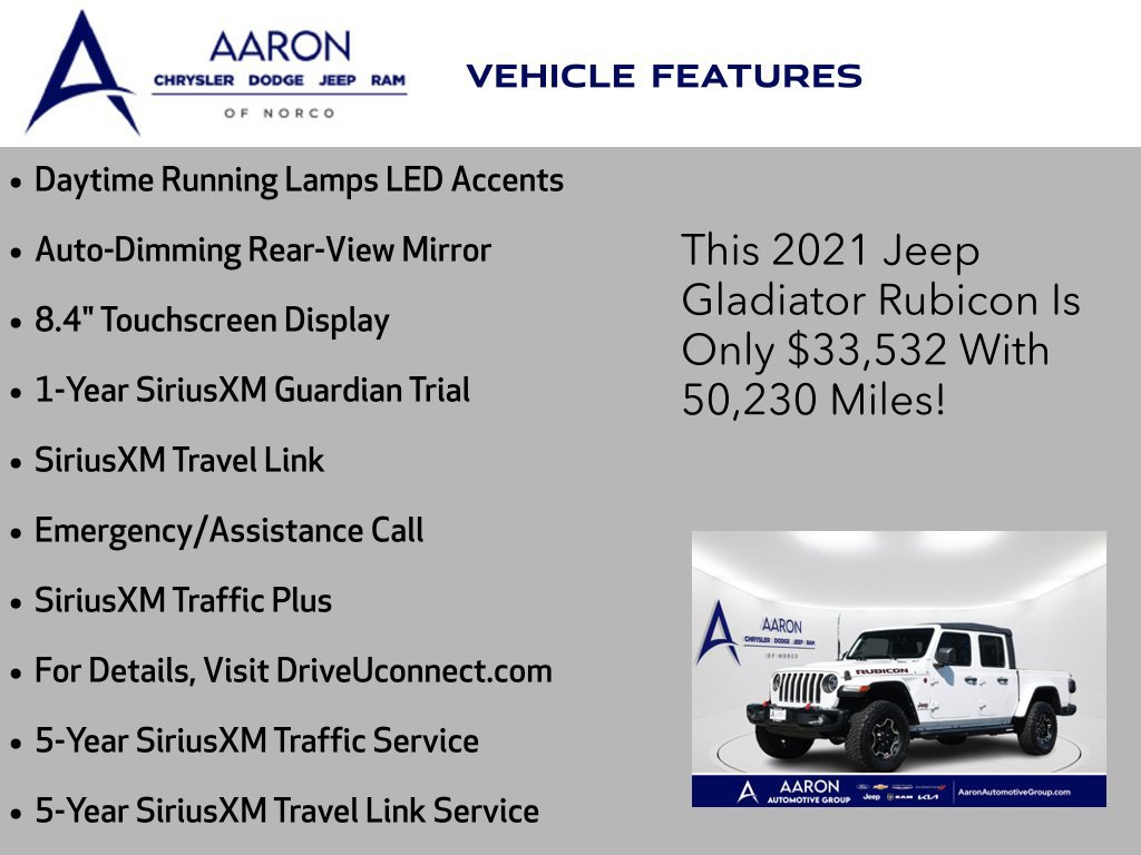 Used 2021 Jeep Gladiator Rubicon AWD/4WD image 19