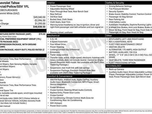 Used 2018 Chevrolet Tahoe 2WD w/ Remote Keyless Entry Package image 9