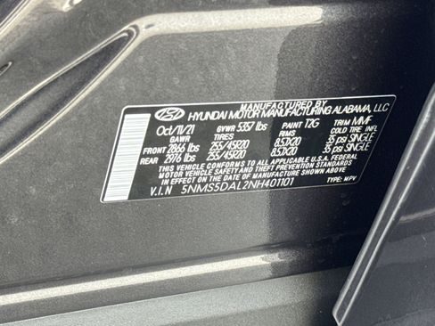 Certified 2022 Hyundai Santa Fe Calligraphy w/ Cargo Package AWD/4WD image 38