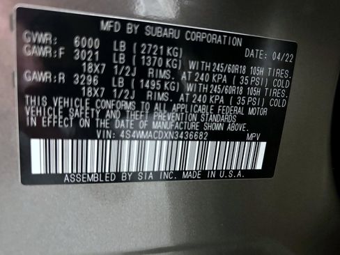 Used 2022 Subaru Ascent Premium w/ Convenience Package image 27