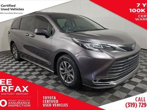 Certified 2021 Toyota Sienna XLE w/ XLE Plus Package FWD image 1