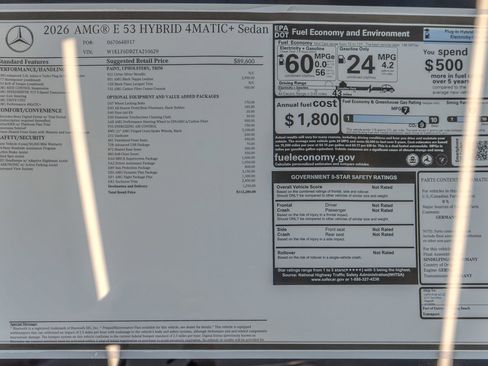 New 2026 Mercedes-Benz E 53 AMG e 4MATIC Sedan image 36