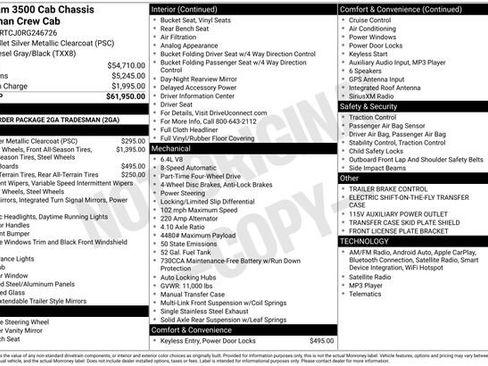 New 2024 RAM 3500 Tradesman AWD/4WD image 4