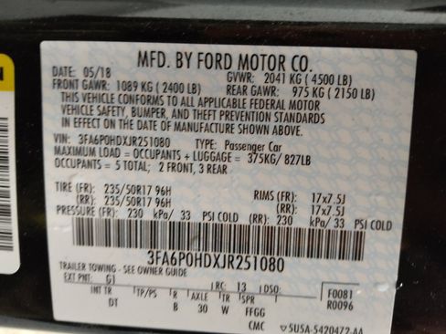 Used 2018 Ford Fusion SE w/ Fusion SE Technology Package FWD image 33