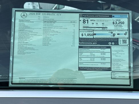 New 2026 Mercedes-Benz EQE 320 4MATIC SUV image 29