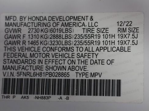 Used 2023 Honda Odyssey Touring image 29