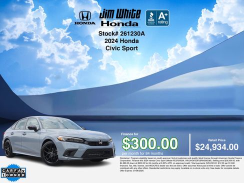 Certified 2024 Honda Civic Sport image 3