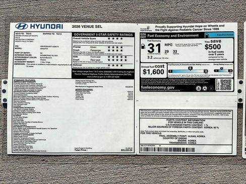 New 2026 Hyundai Venue SEL image 32