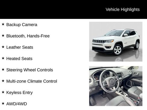 Used 2019 Jeep Compass Latitude w/ Cold Weather Group AWD/4WD image 11