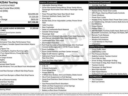 Used 2016 MAZDA MAZDA6 Touring image 39