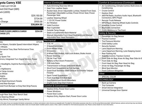 Used 2018 Toyota Camry XSE image 3