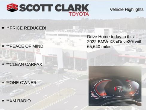 Used 2022 BMW X3 xDrive30i w/ Premium Package 2 AWD/4WD image 10