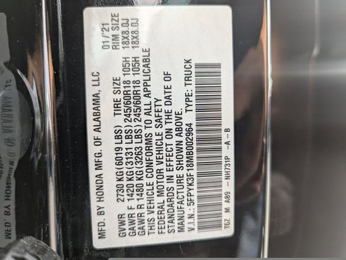 Used 2021 Honda Ridgeline Sport image 32