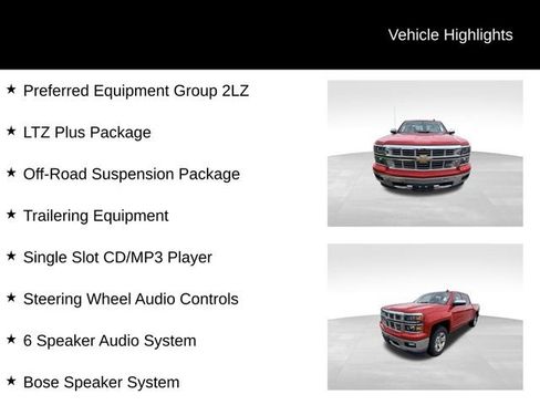 Used 2015 Chevrolet Silverado 1500 LTZ Z71 w/ LTZ Plus Package AWD/4WD image 14
