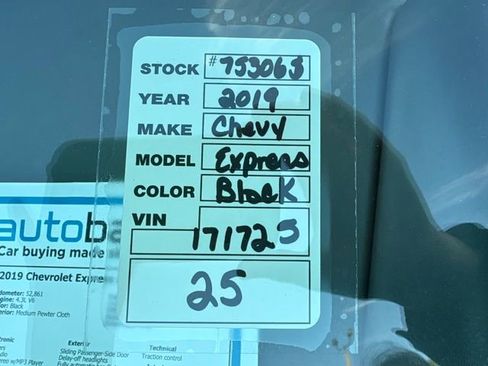 Used 2019 Chevrolet Express 2500 Work Van w/ Driver Convenience Package image 31