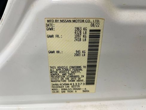 Used 2022 Nissan Altima 2.5 SR w/ Midnight Edition Package FWD image 28