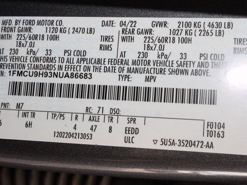Used 2022 Ford Escape SEL image 63