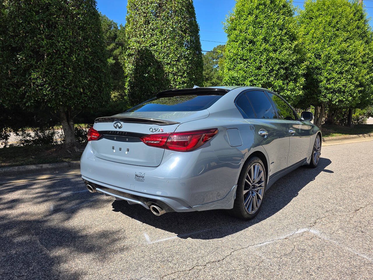 Used 2022 INFINITI Q50 Red Sport 400 w/ Carbon Fiber Package RWD image 5