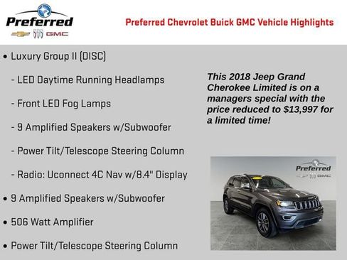 Used 2018 Jeep Grand Cherokee Limited w/ Luxury Group II AWD/4WD image 4