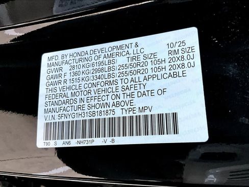 New 2025 Honda Pilot Sport image 19