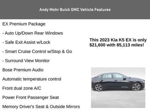 Used 2023 Kia K5 EX w/ EX Premium Package FWD image 12