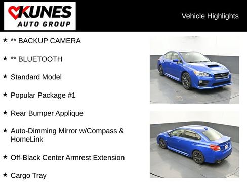 Used 2016 Subaru WRX w/ Popular Package #1 AWD/4WD image 2