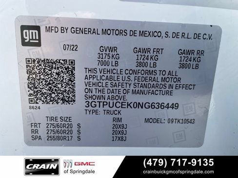 Used 2022 GMC Sierra 1500 Elevation w/ LPO, Elevation Black Package AWD/4WD image 32