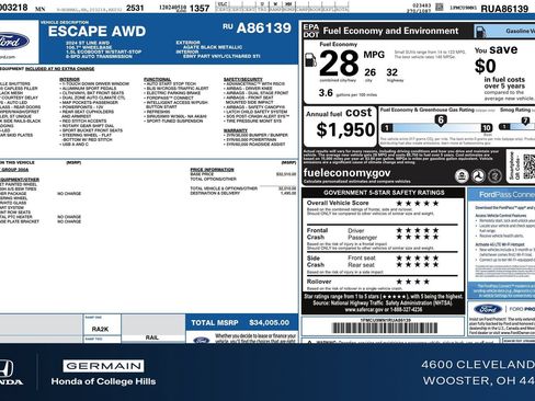 Used 2024 Ford Escape ST-Line AWD/4WD image 30
