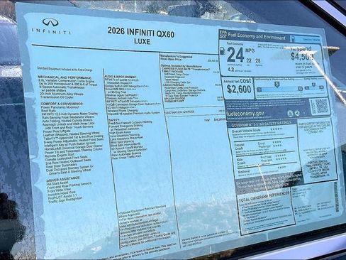New 2026 INFINITI QX60 Luxe w/ Family Package FWD image 14