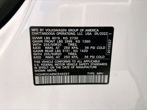 Used 2022 Volkswagen Atlas SE w/ Black Wheel Package AWD/4WD image 8