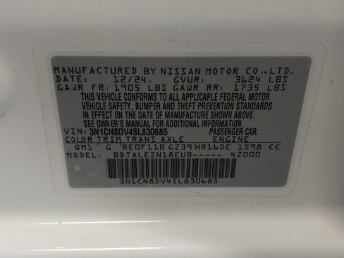 Used 2025 Nissan Versa S w/ Trunk Package FWD image 33