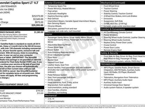 Used 2014 Chevrolet Captiva Sport LT w/ Convenience Package FWD image 4