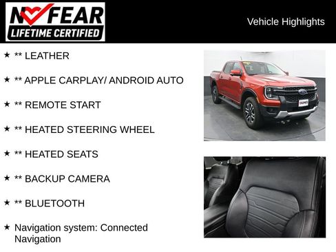 Used 2024 Ford Ranger Lariat w/ Trailer Tow Package AWD/4WD image 2