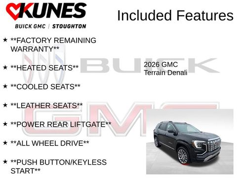 New 2026 GMC Terrain Denali w/ LPO, Floor Liner Package AWD/4WD image 3