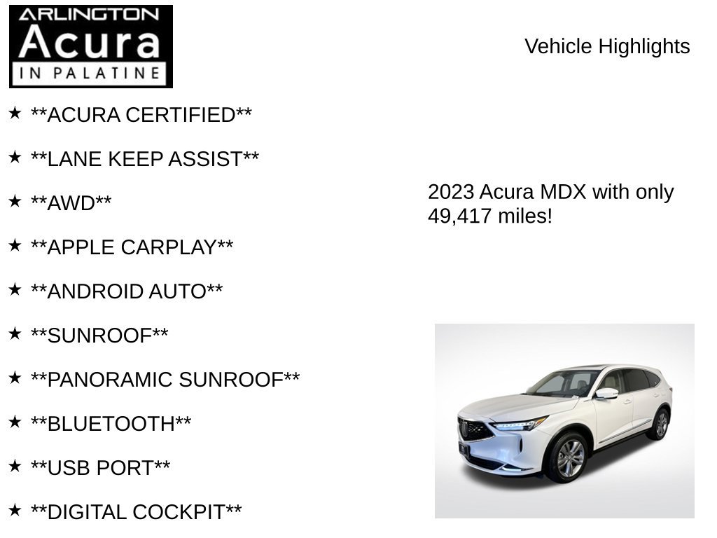 Used 2023 Acura MDX SH-AWD image 7