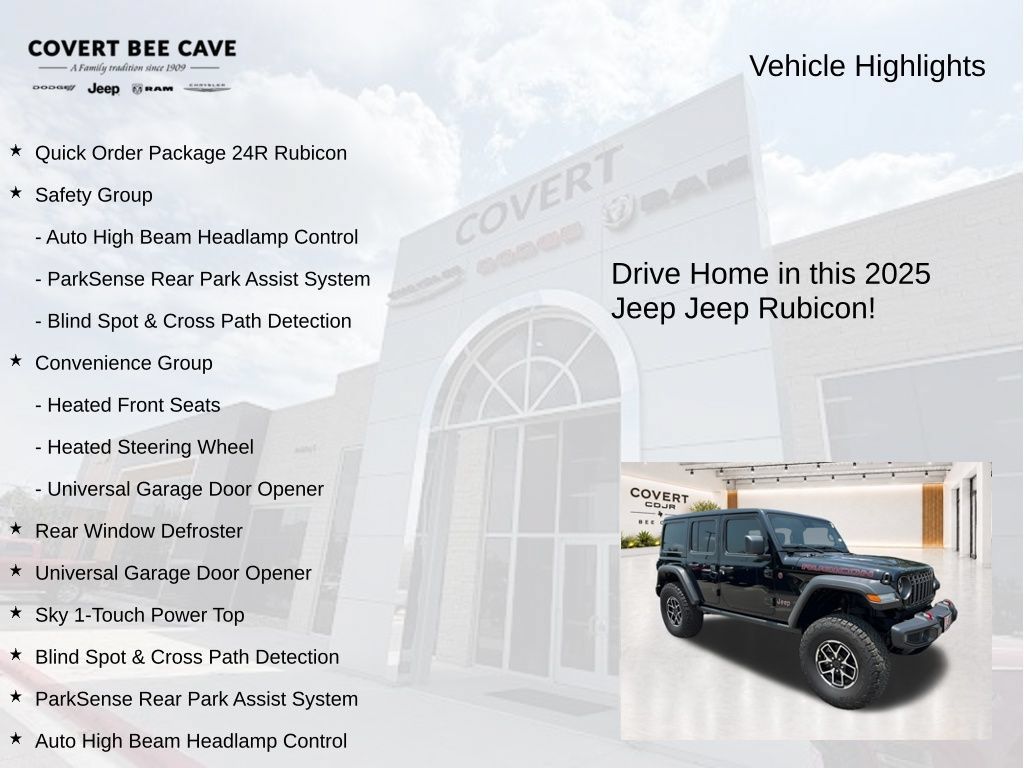 New 2025 Jeep Wrangler Unlimited Rubicon w/ Safety Group AWD/4WD image 6