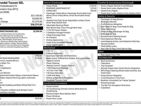Certified 2024 Hyundai Tucson SEL w/ Convenience Package AWD/4WD image 30