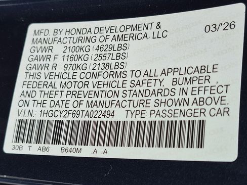 New 2026 Honda Accord EX-L image 38