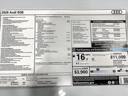 New 2026 Audi SQ8 Prestige image 14