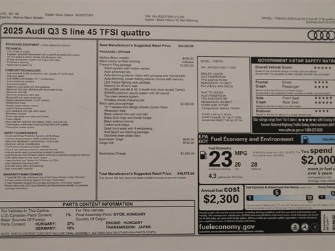 New 2025 Audi Q3 2.0T Premium Plus image 32