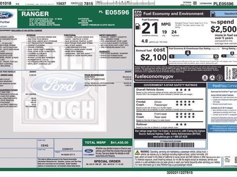 Used 2023 Ford Ranger XLT w/ Equipment Group 302A High AWD/4WD image 9