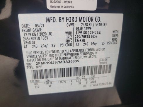 Used 2021 Ford Edge SEL w/ Cargo Accessory Package AWD/4WD image 33