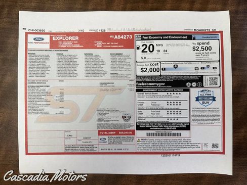 Used 2021 Ford Explorer ST w/ Equipment Group 401A AWD/4WD image 3